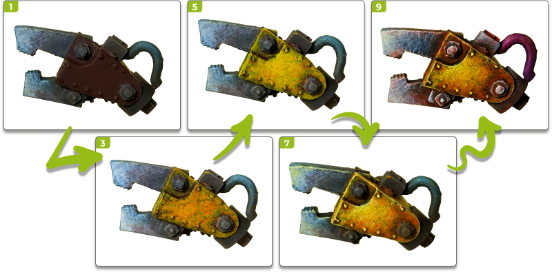 Paint yellow orc claws | Tutorial